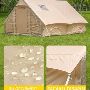 10-12 Kişilik Şişme Kamp Çadırı – Geniş Alanlı, Su Geçirmez Oxford Kumaş